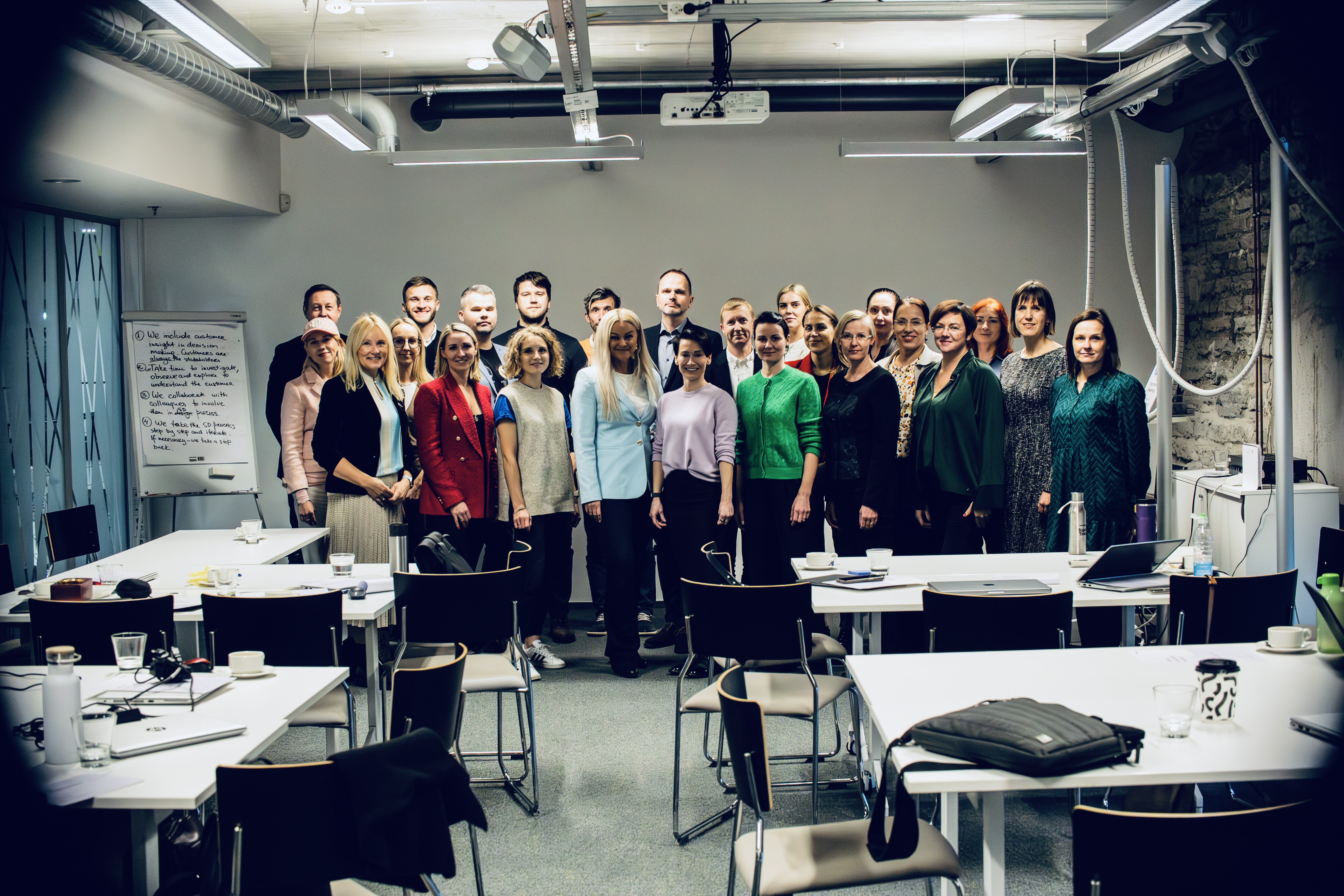 Group photo of the Omniva service design academy participants