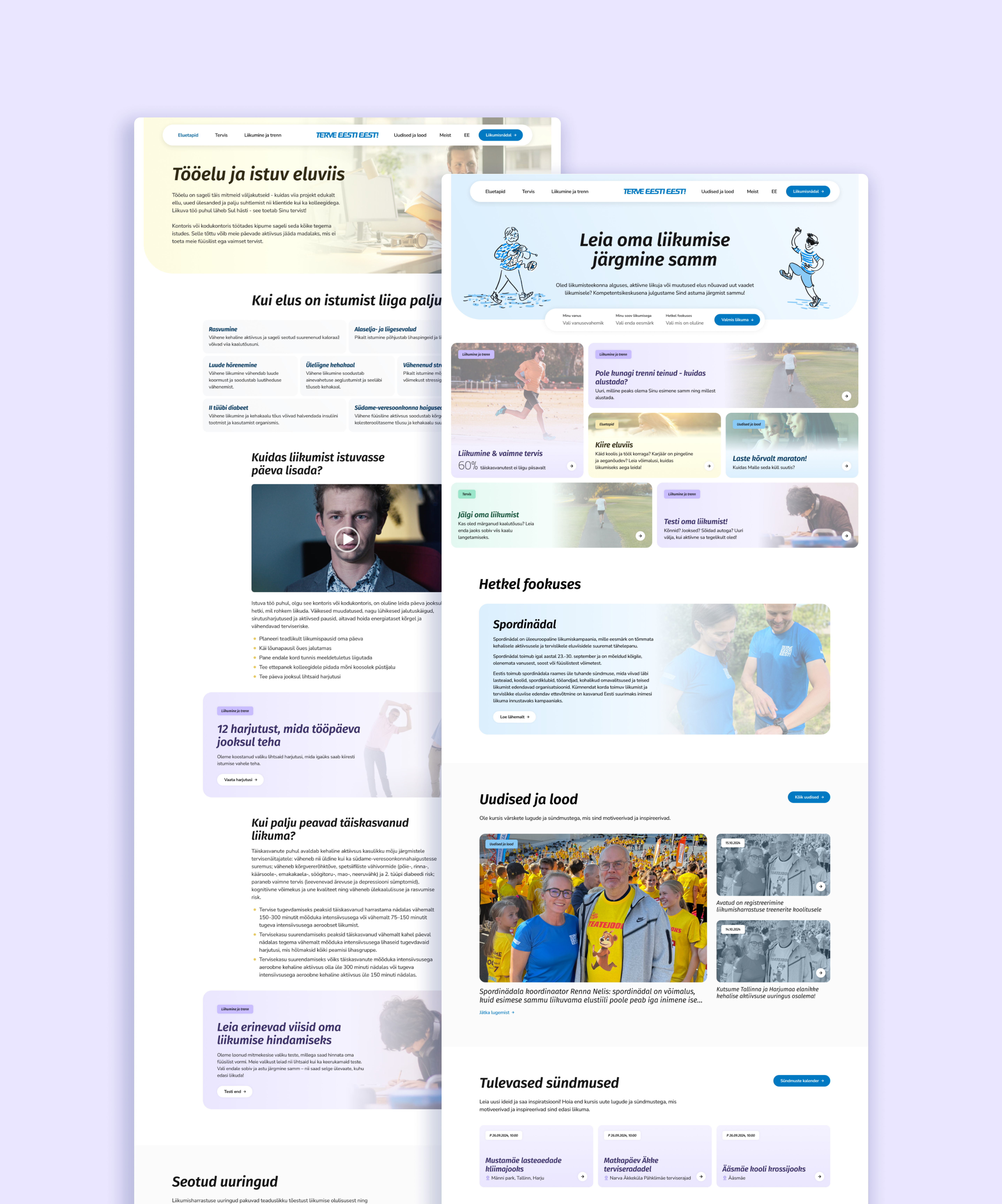 Pages from the new Competence Centre for Physical Activity website
