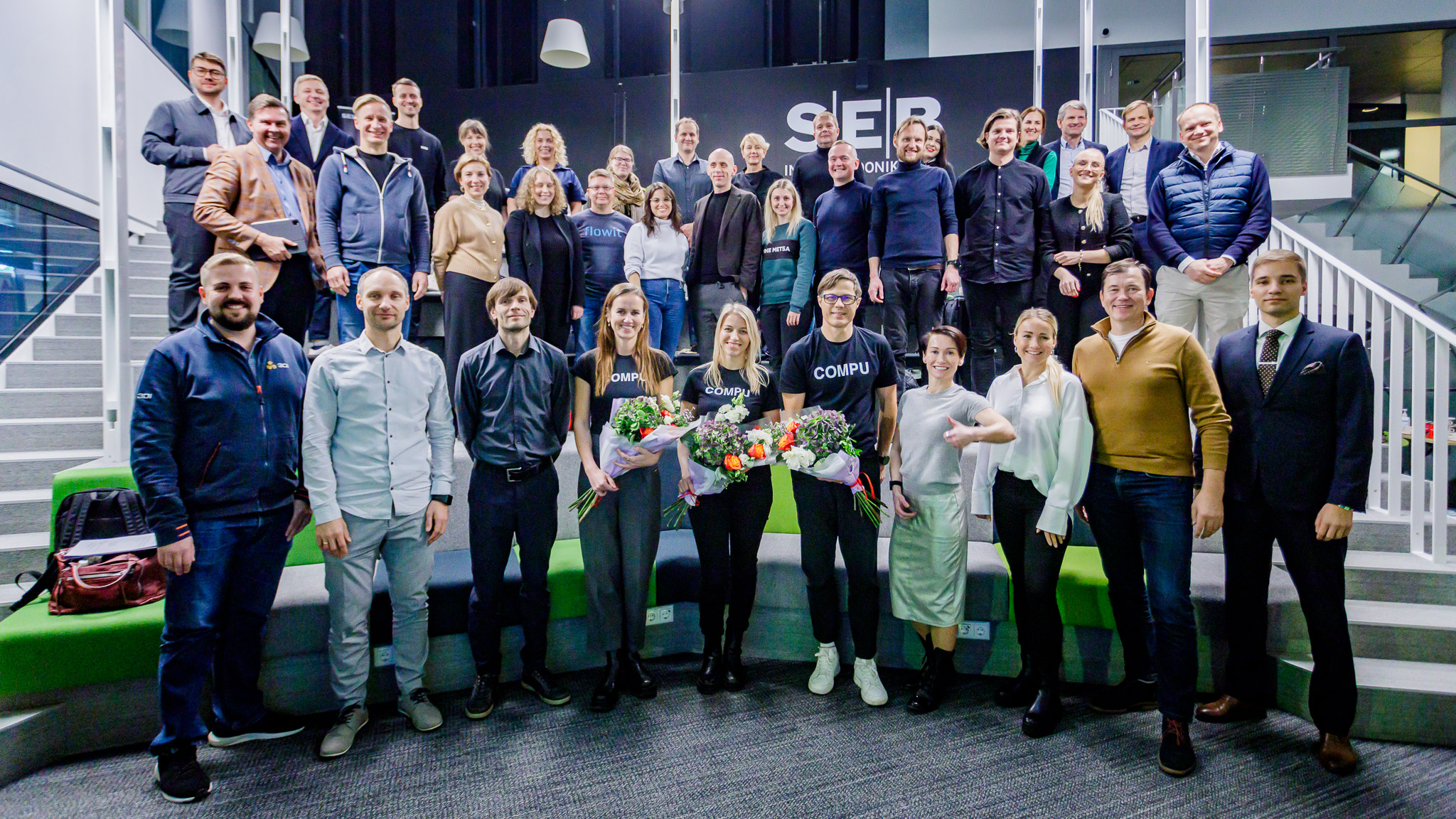 Group photo of the SEB growth-program participants at the SEB office