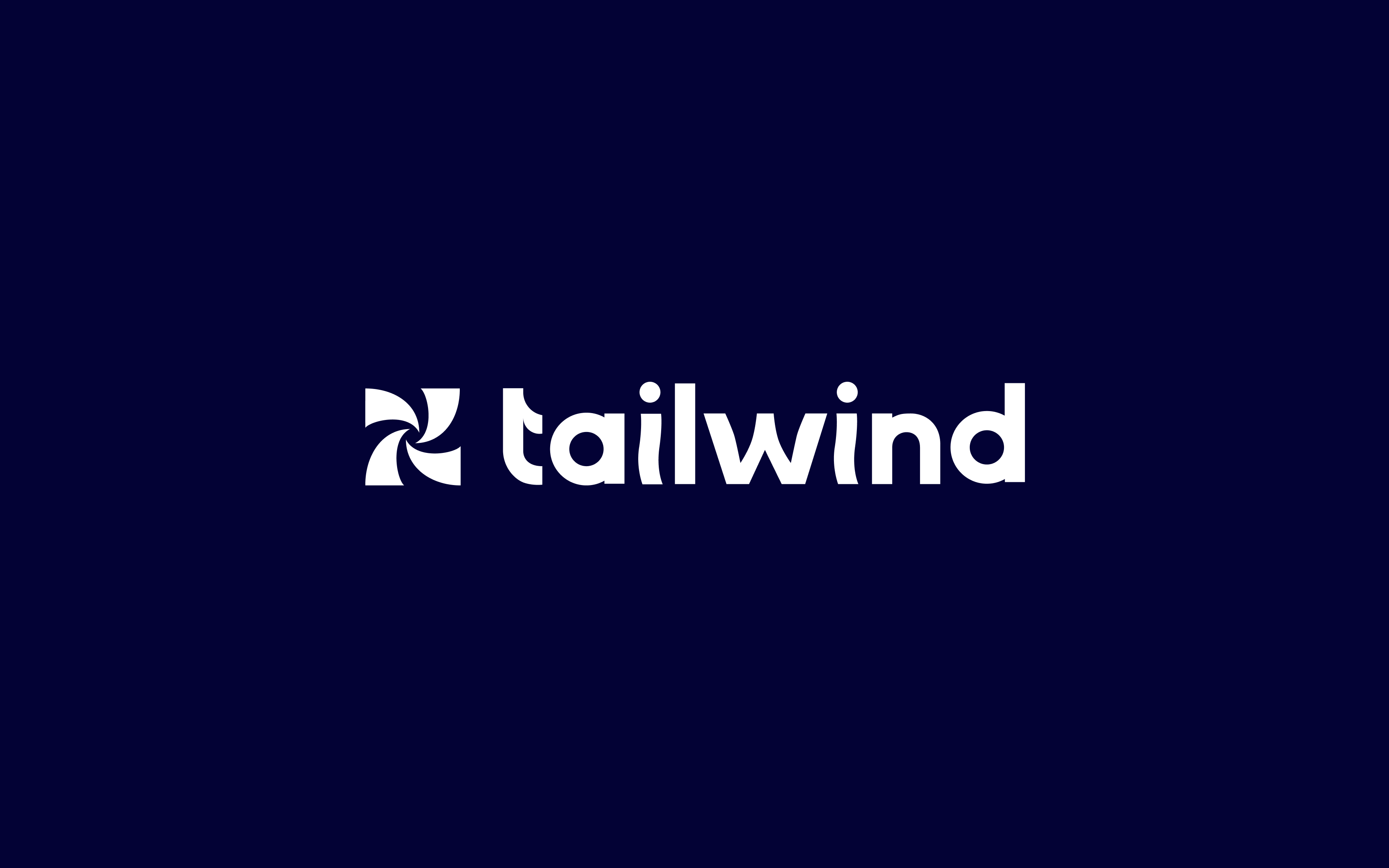 Tailwind logo on a dark navy background